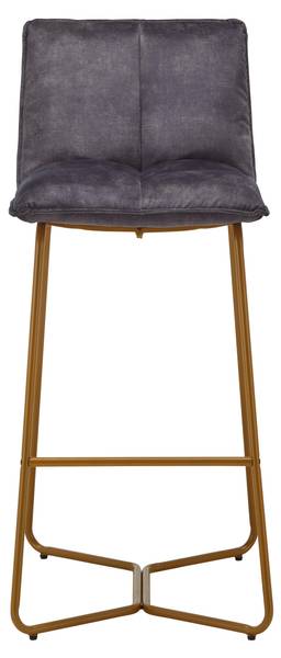 Barhocker FONIA Grau - Metall - Textil - 46 x 103 x 57 cm