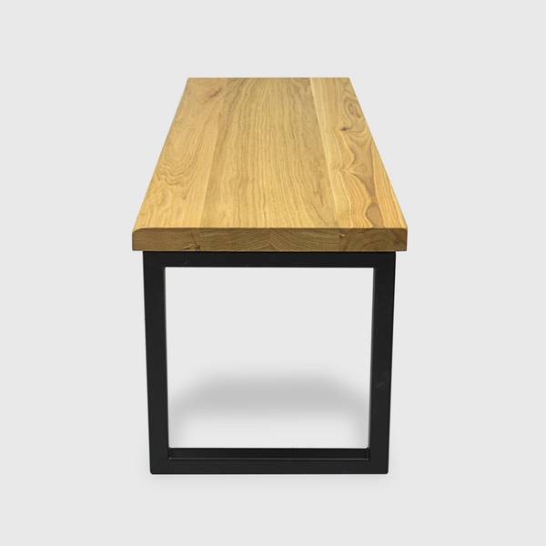 Eiche Massivholzbank ohne Lehne HUGON Braun - Eiche - 105 x 45 x 40 cm