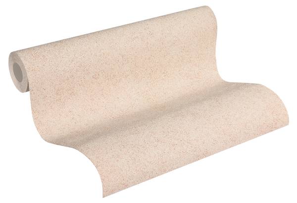 Vliestapete Soft Touch Beige - Orange - Fleece - Vinyl - 53 x 1005 x 1 cm