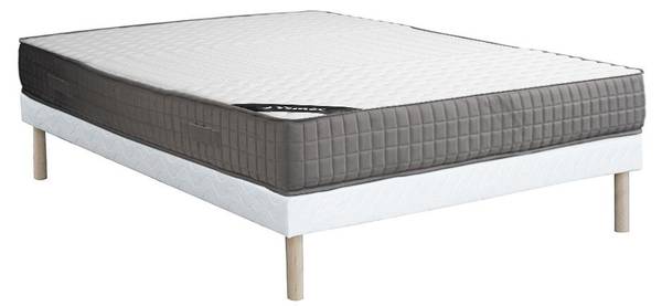 Matratze und Bettgestell mit Lattenrost 200 x 160 cm