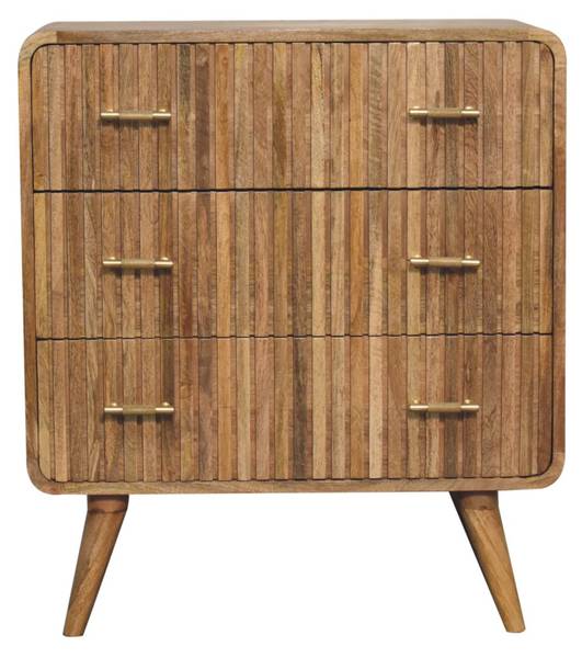 Kommode Metropolitan Beige - Mango - Messing - 70 x 79 x 35 cm
