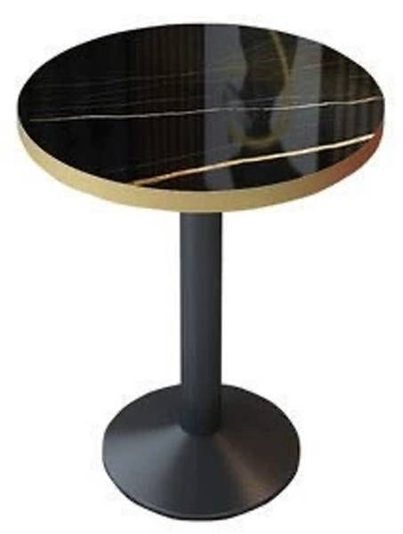 Tische M-HJHF-60Y 5er Set Schwarz - Gold - Holzwerkstoff - 60 x 75 x 60 cm