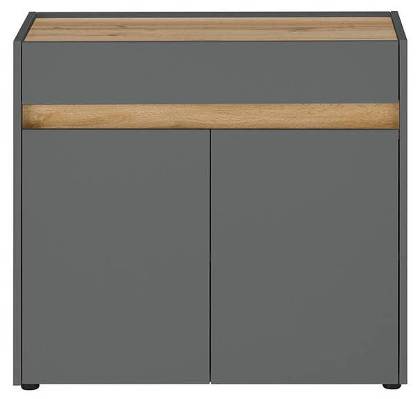 Kommode CRISP-61-123 Grau - Holzwerkstoff - 80 x 70 x 40 cm