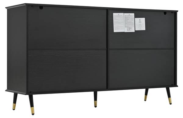 Sideboard Lelantos Ⅰ Braun - Holzwerkstoff - 140 x 80 x 40 cm