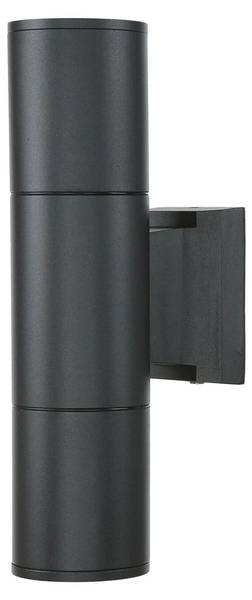 Wandleuchte TREASA Schwarz - Glas - Metall - 12 x 25 x 12 cm