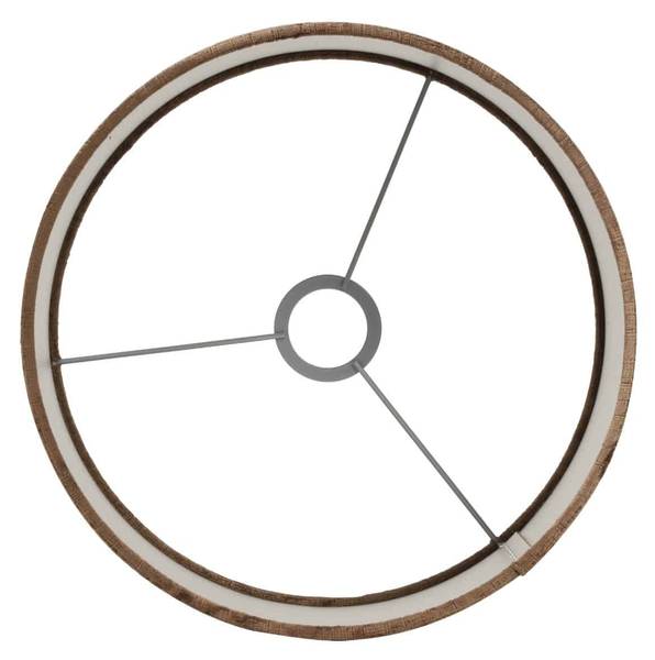 Abat-jour Gemstone Marron - Tissu structuré - Acier - 20 x 15 x 20 cm