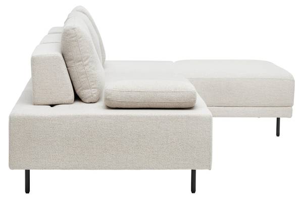 Ecksofa MANI Beige - Metall - Textil - Holz teilmassiv - 1 x 1 x 1 cm