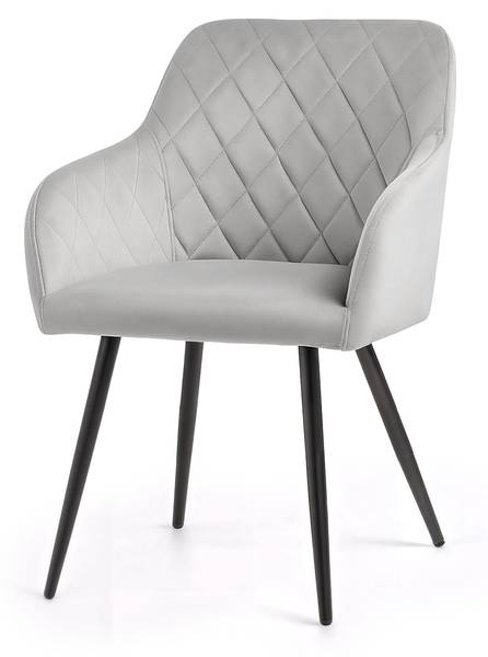 ESSZIMMERSTUHL VELTO 6er-Set Schwarz - Grau