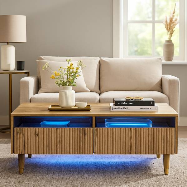Couchtisch Peakglade Braun - Holzwerkstoff - 50 x 40 x 110 cm