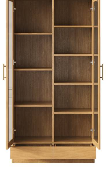 Standvitrine SHEFWoody Ⅵ Braun - Holzwerkstoff - 40 x 160 x 80 cm