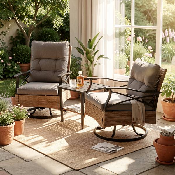 Gartensitzgruppen QuantaIse 3er-Set Grau - Metall