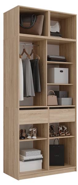 Kleiderschrank Elmo 61339 3er Set Eiche Sonoma Dekor