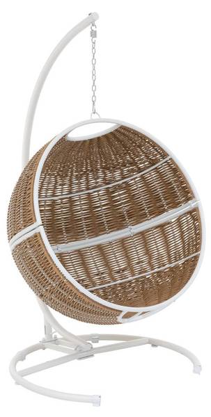 Hängender Eierstuhl ORBIANA Braun - Metall - 115 x 75 x 118 cm