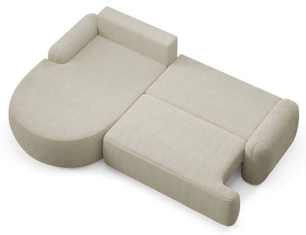 Hoekbank CLEO beige - polyester - 264 x 89 x 172 cm