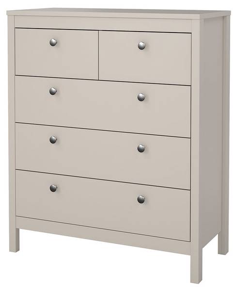 Ladekast Madrid bruin - deels massief hout - 83 x 99 x 39 cm