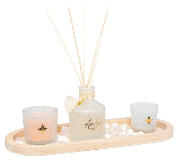 Duftbox WILD ROMANCE Weiß - Glas - 12 x 24 x 32 cm