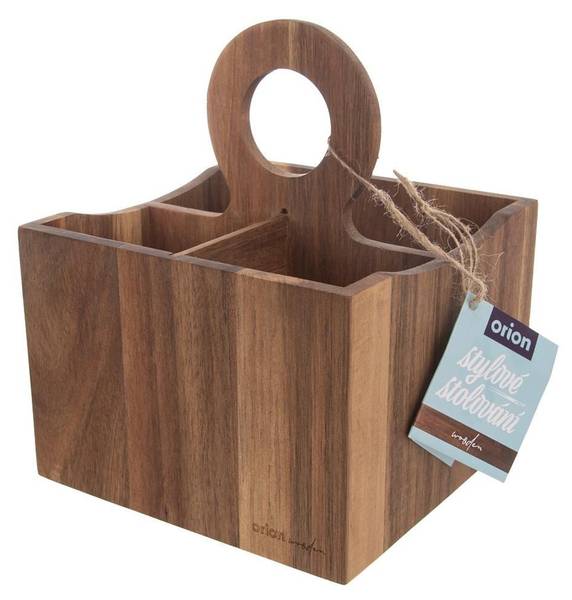 Besteckhalter 540586 Braun - Massivholz - 19 x 22 x 19 cm