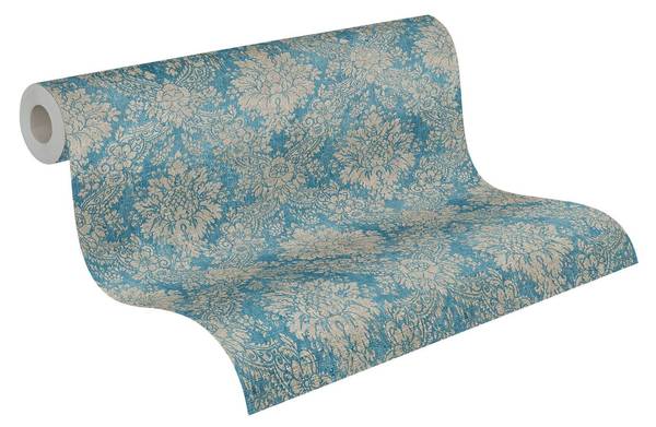 Vliestapete 336075-GU Türkis - Fleece - 53 x 1005 x 1 cm