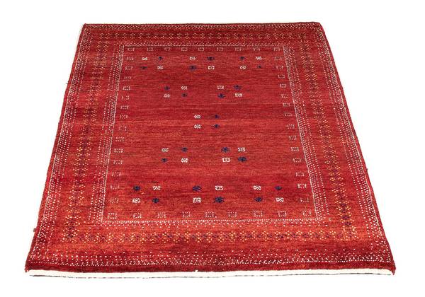 Kurzflorteppich Naturals Rot - Wolle - 81 x 2 x 120 cm