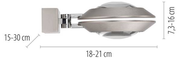 LED Wandlampe PURE Oculis Silber