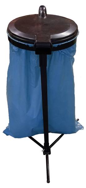 Müllsackständer Tango mit 15 Müllsäcken Schwarz - Metall - 38 x 90 x 38 cm