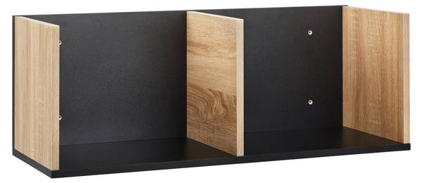 Wandregal LORI Beige - Schwarz - Holzwerkstoff - 80 x 30 x 30 cm