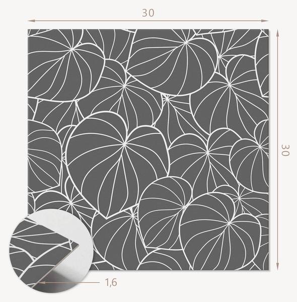 Selbstklebefliesen Blattlinien 9er-Set 30 x 30 cm