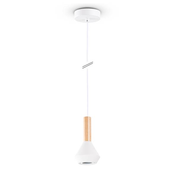 Pendelleuchte Mora S Graumetallic - Weiß