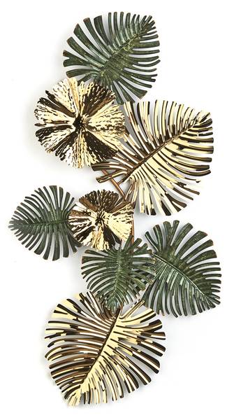 Wandbild VERDURE Gold - Metall - 7 x 49 x 90 cm