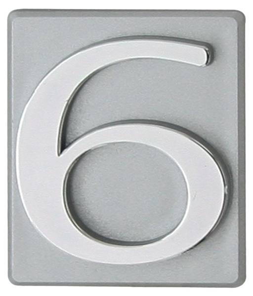 Hausnummer ZNAL Silber - Kunststoff - 40 x 47 x 1 cm