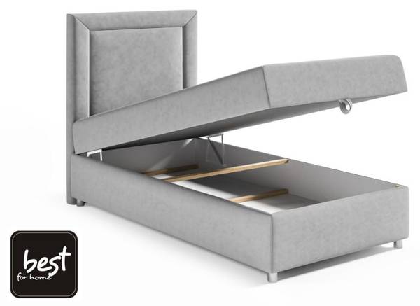 Boxspringbett SNGLK3LAE Grau - Breite: 70 cm