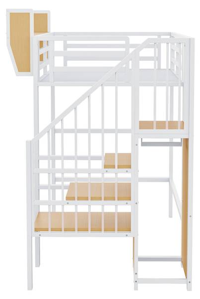 Hochbett AtticSHEF Ⅰ Weiß - Breite: 95 cm