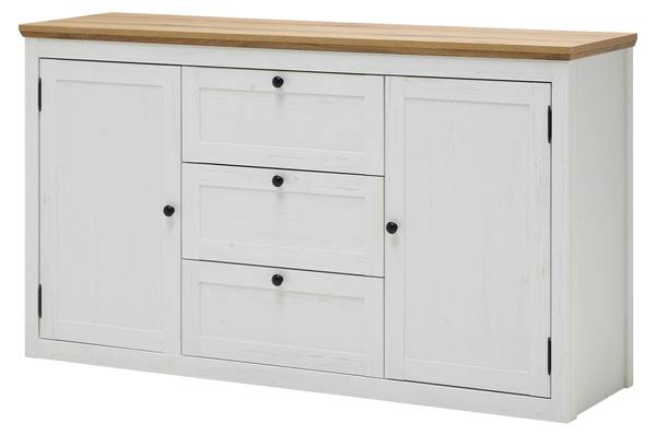 Sideboard KORSIKA Braun - Weiß - Holzwerkstoff - 150 x 85 x 43 cm