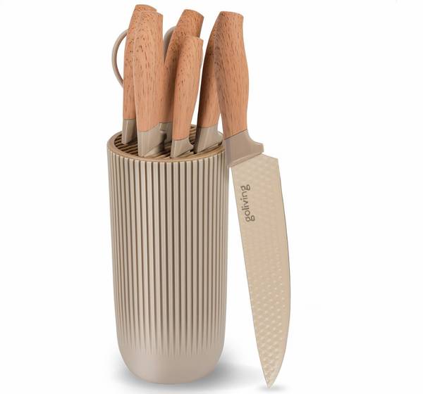 Set De 14 Couteaux Avec Bloc - Lames Allemandes Aiguisées, Neuf En Emballage