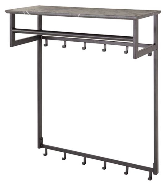 Garderobe SESTA Grau - Kunststoff - 80 x 90 x 30 cm