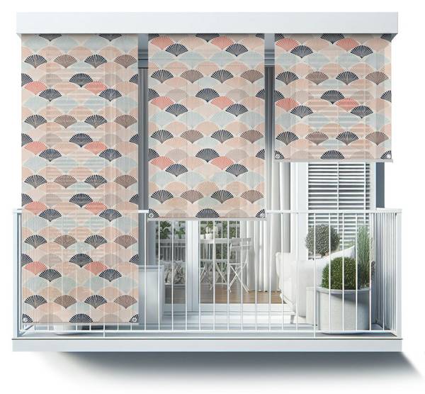 Außenrollo Squama Flabellum Textil - 40 x 180 x 1 cm