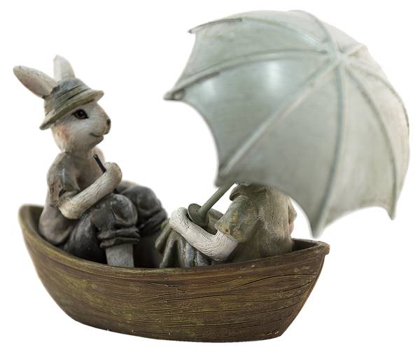 Figur Kaninchen DekoEaster-Jace Grün - Kunststoff - 10 x 12 x 14 cm