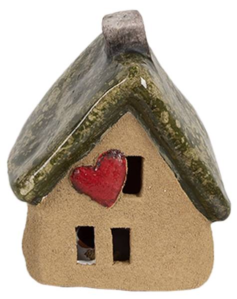 Decoratie Beeld Huis Xmas&Desmond bruin - keramiek - 6 x 9 x 7 cm