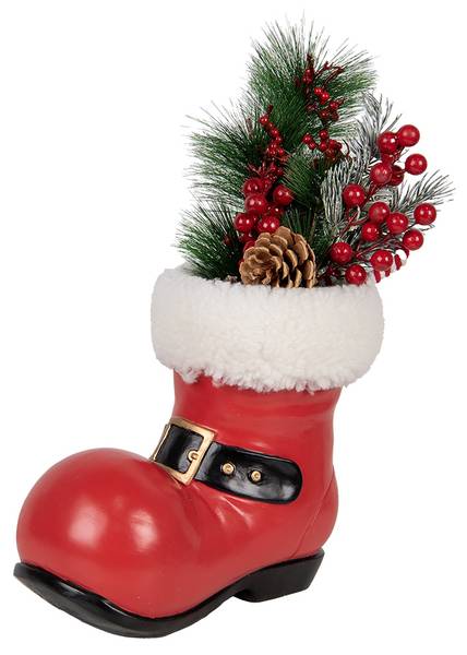 Weihnachtsdekorationsfigur Deco&Ade Rot - Kunststoff - 15 x 22 x 25 cm