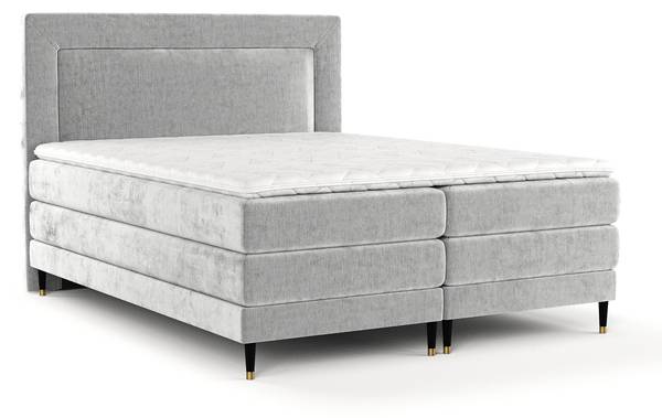 Boxspringbett Madame Grau - Liegefläche Breite: 180 cm