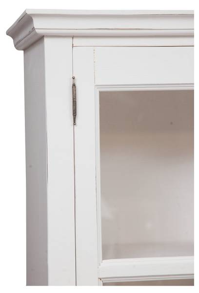 Vitrinenschrank MIA Weiß - Linde - 36 x 180 x 109 cm
