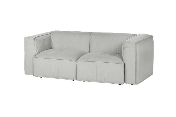 2-Sitzer-Sofa LOBI Grau - Cord - Polyester - 98 x 74 x 199 cm