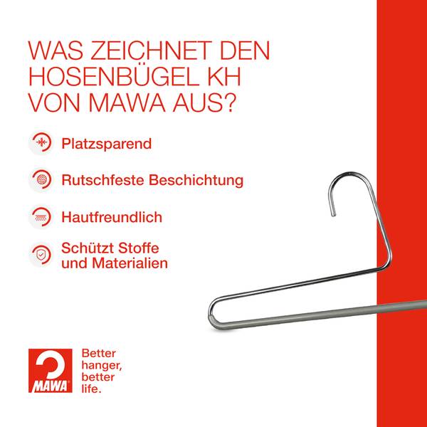 Hosenbügel KH U 10er-Set Silber