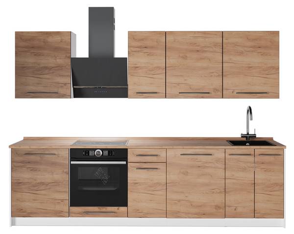 Küchenzeile Fame-Line 62947 Eiche Dekor - Reinweiß