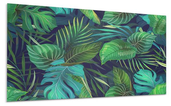 Klebepaneele Dichte Tropenblätter 100 x 50 cm