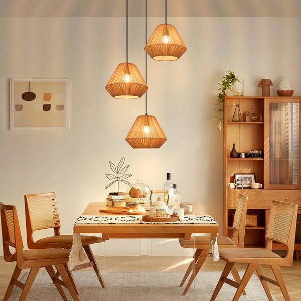 Pendelleuchte megthy Braun - Webstoff - Eisen - 30 x 150 x 30 cm