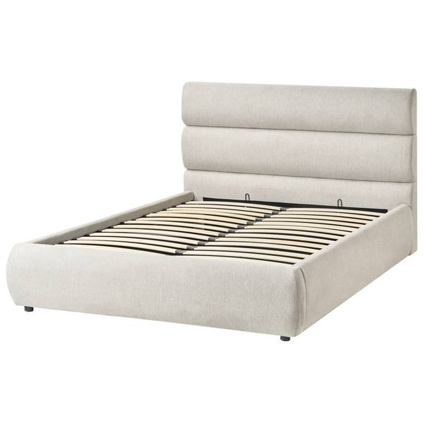 Doppelbett BONIFACIO Schwarz - Grau - Textil - 160 x 106 x 230 cm