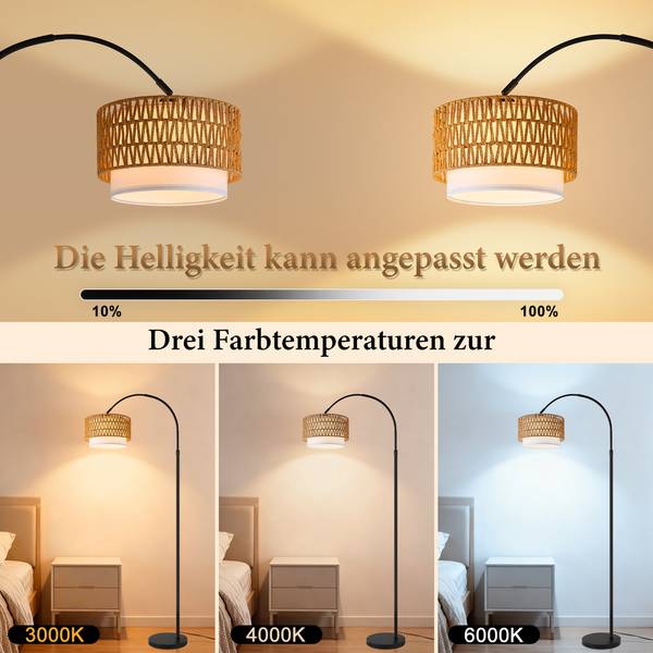 Stehlampe KSJC Dimmbar Schwarz