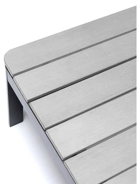 Table basse de jardin Holiday Gris - Métal - 71 x 33 x 90 cm