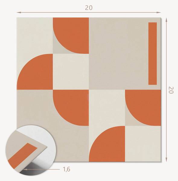 Vinylfliese FormenLayout 20er-Set 20 x 20 cm